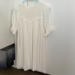 Reformation Cream Midi Dress